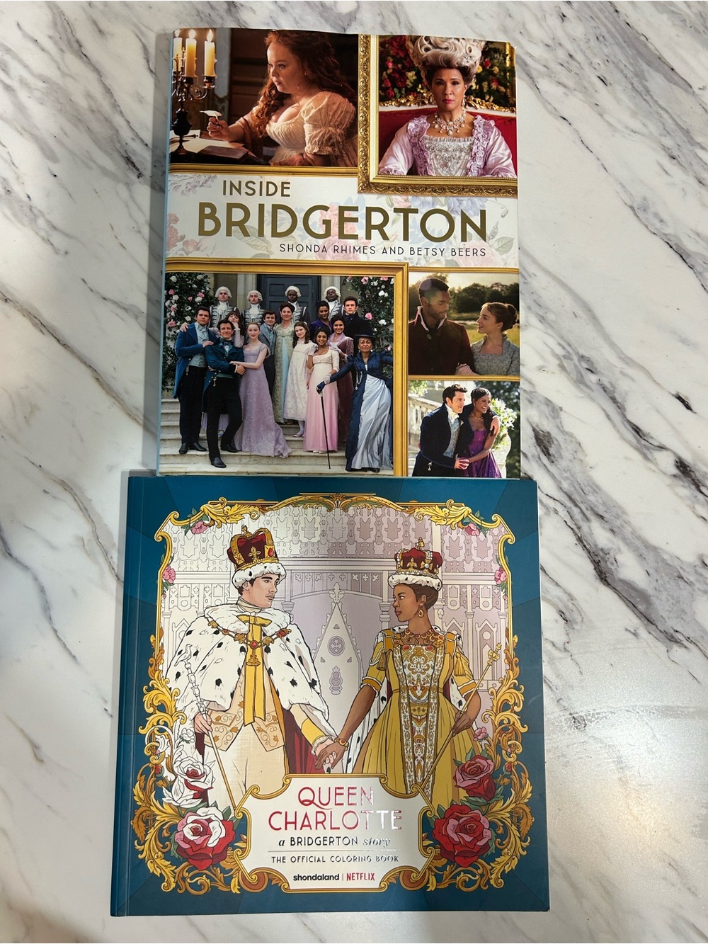 Queen Charlotte Coloring Book Set - Blue and Gold